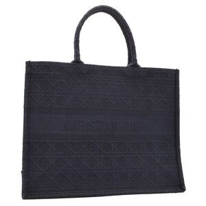 Dior Book Tote Canvas Navy Blue Big Bag Handbag